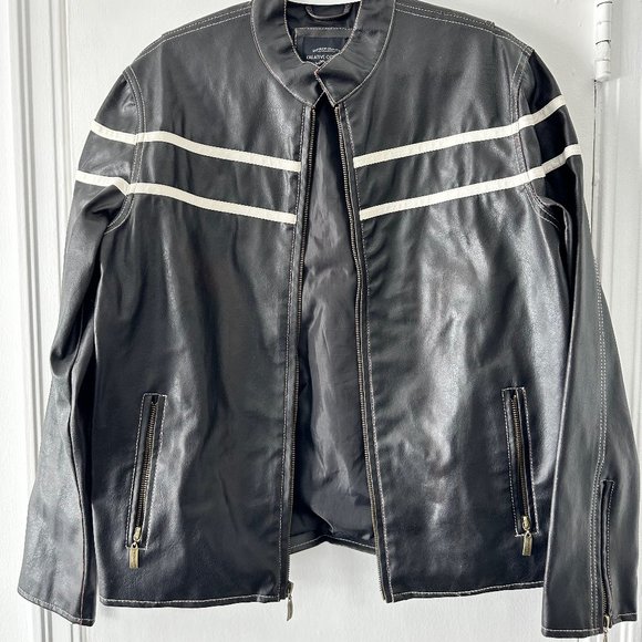 NWOT Faux Leather Biker Jacket - Picture 1 of 3